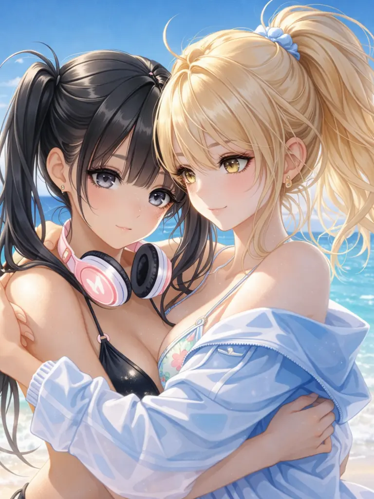 SilkyShard4533의 学校一のマドンナ2人のギャル彼女