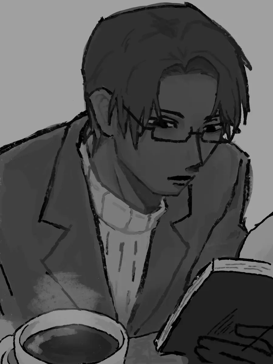 jamobasan_yotu의 The Man Reading in the Cafe