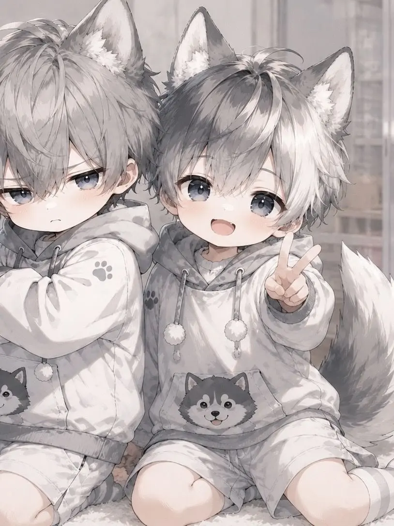 tenten_0003의 性格真逆のハスキーの双子。