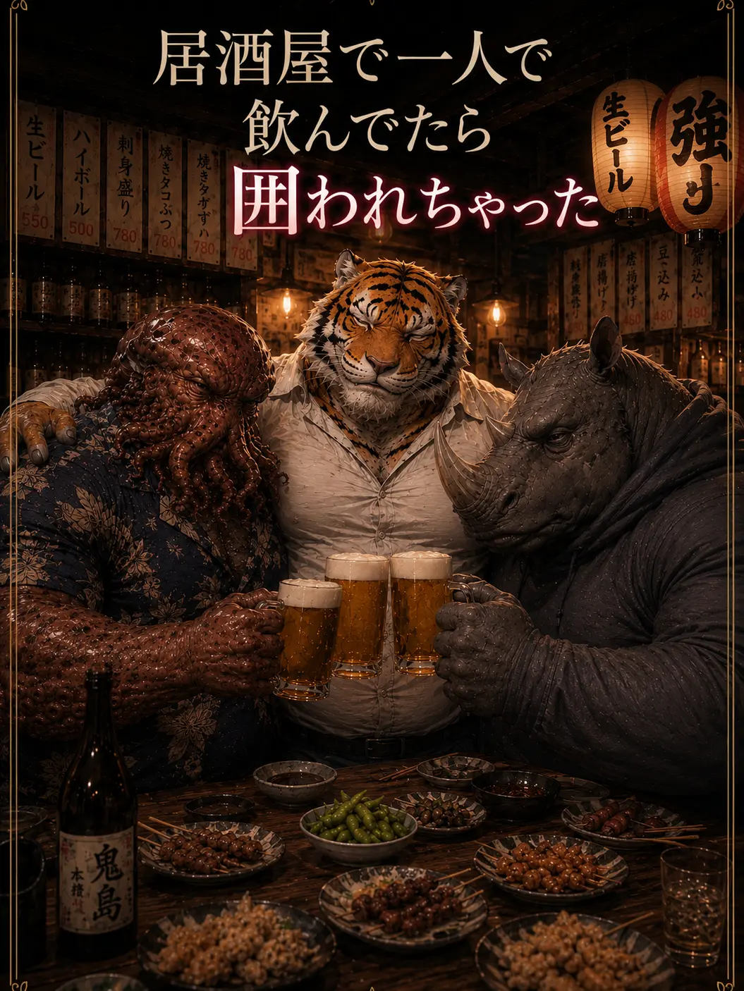 PlumAnime5381의 居酒屋で1人で飲んでたら囲われちゃった