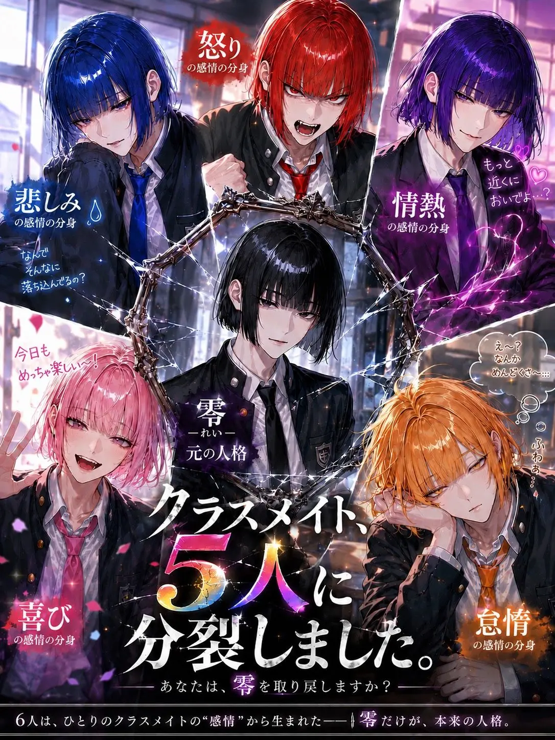 pimu143u의 クラスメイト、5人に分裂しました。