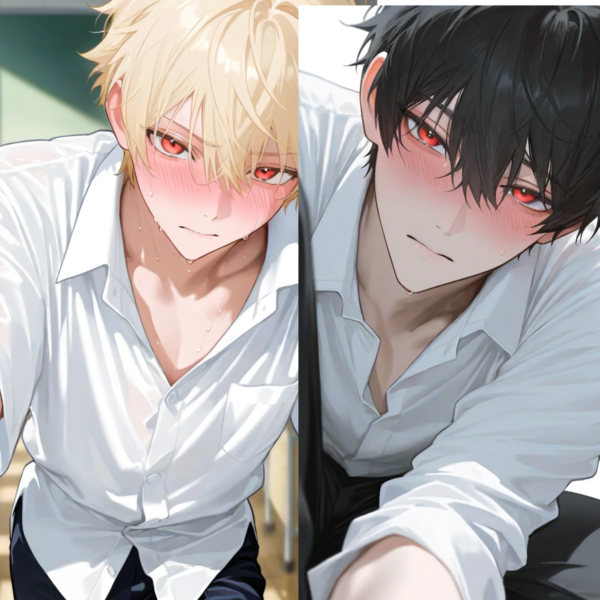 野球部2人に攻められそう