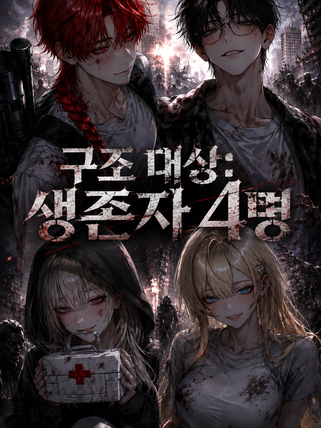 구조 대상: 생존자 4명 대표 이미지