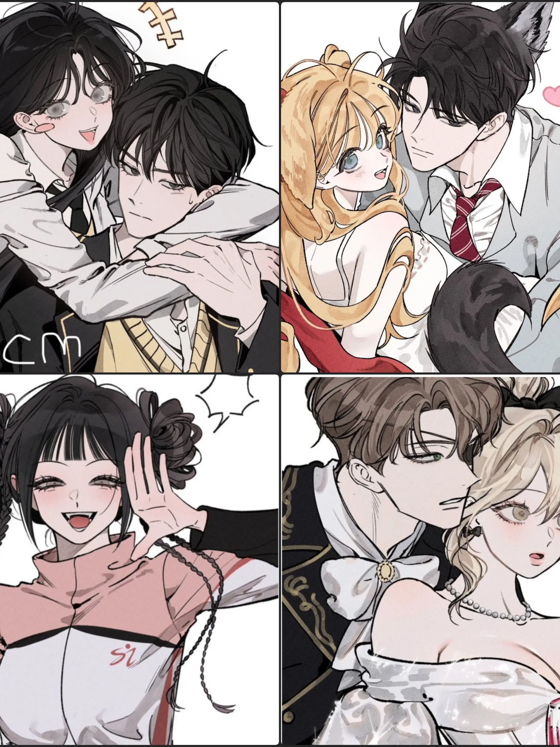 CalmCrisp9621의 커플무리끼리 파자마!근데여우가?