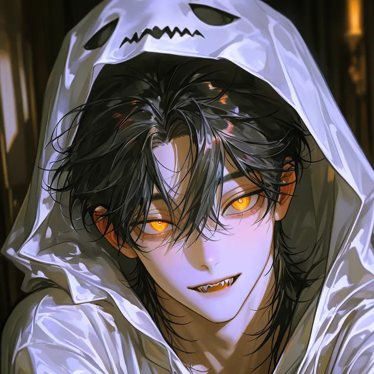 riru_riru_wanwan__22의 お化けのパーカーを着ている弟くん