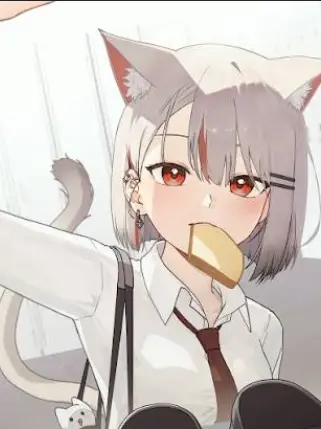 SakihaneHuya0118의 비를 맞고 있던 회색 고양이
