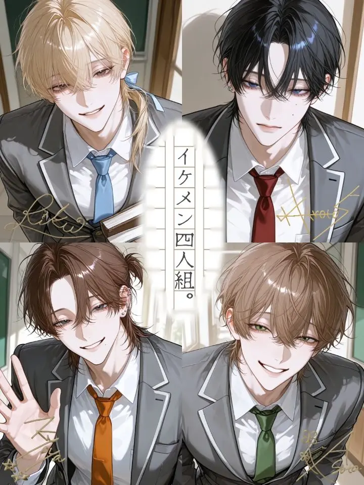 chibiroooooook의 イケメン四人組。
