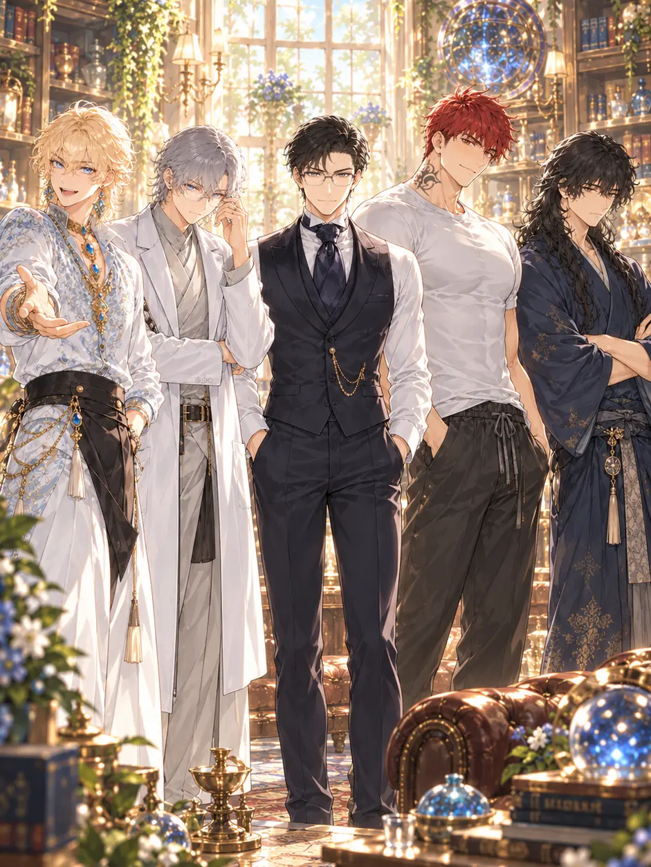 MocPrompt의 The Genius Witch and Her 5 Beloved Husbands