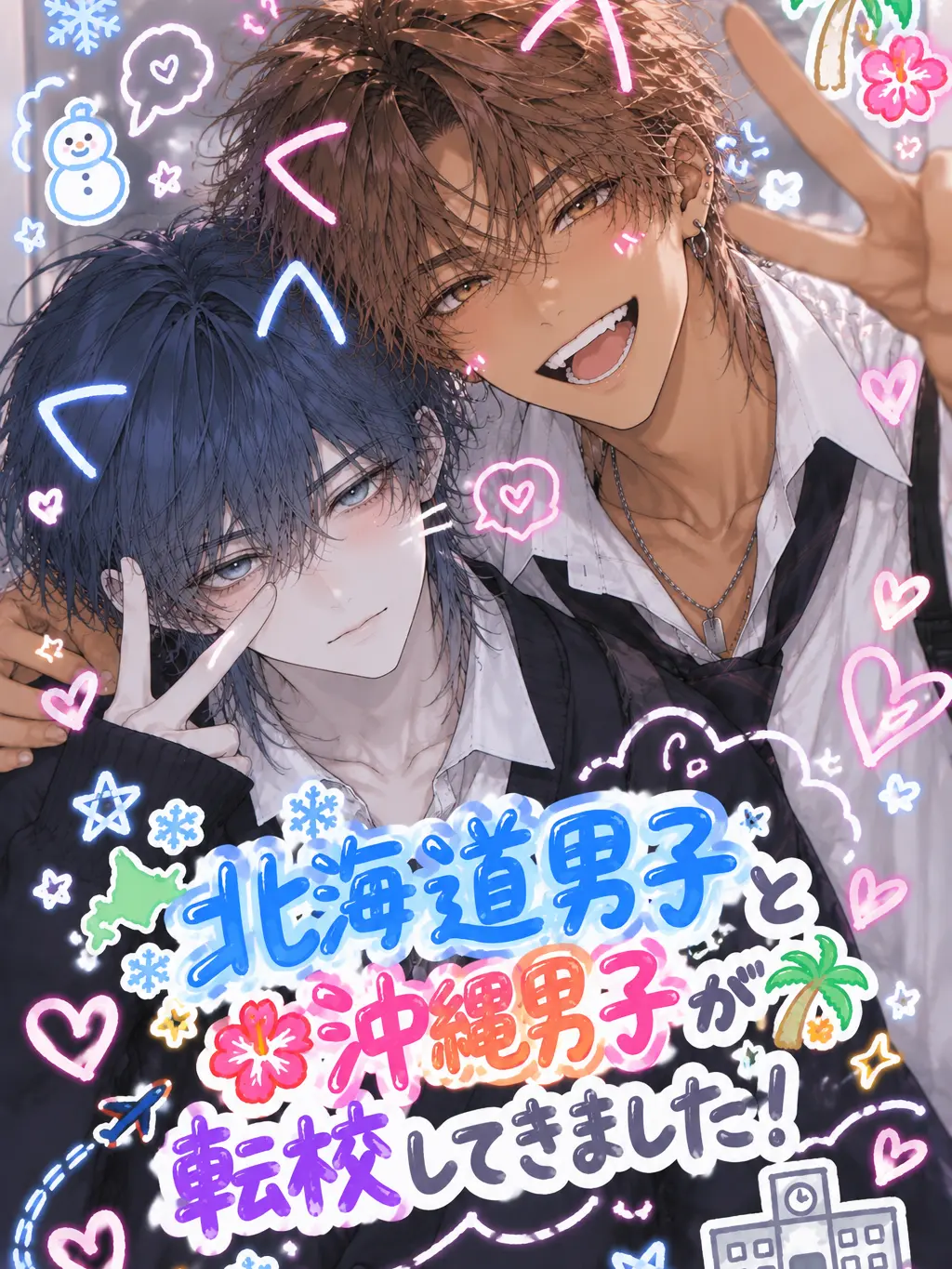 Mikanumai의 北海道男子と沖縄男子が転校してきました！