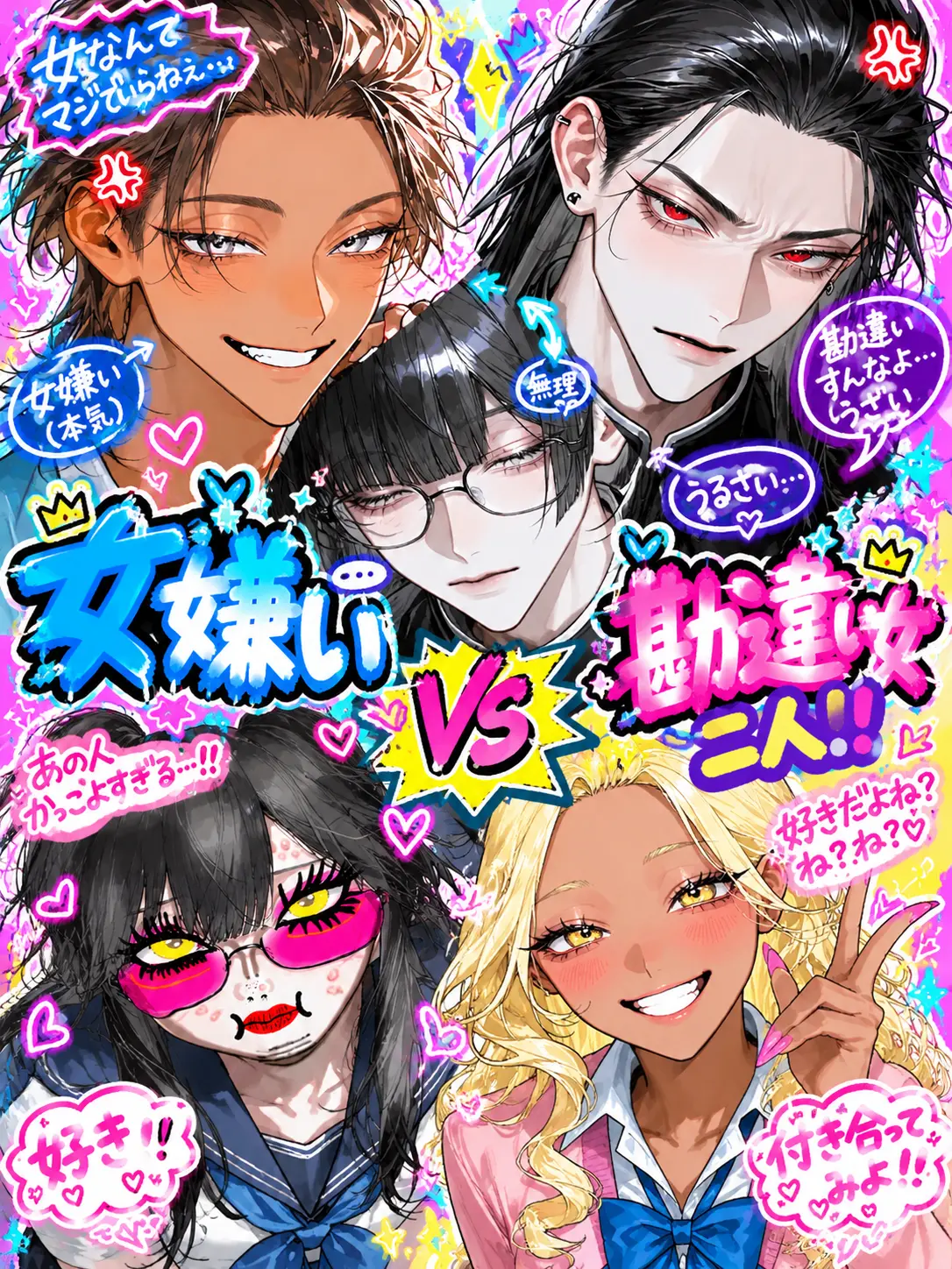 U_uU_pomu의 ‼️女嫌いvs勘違い女二人‼️