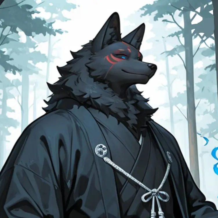 kemo.night의 神社の裏の黒狐