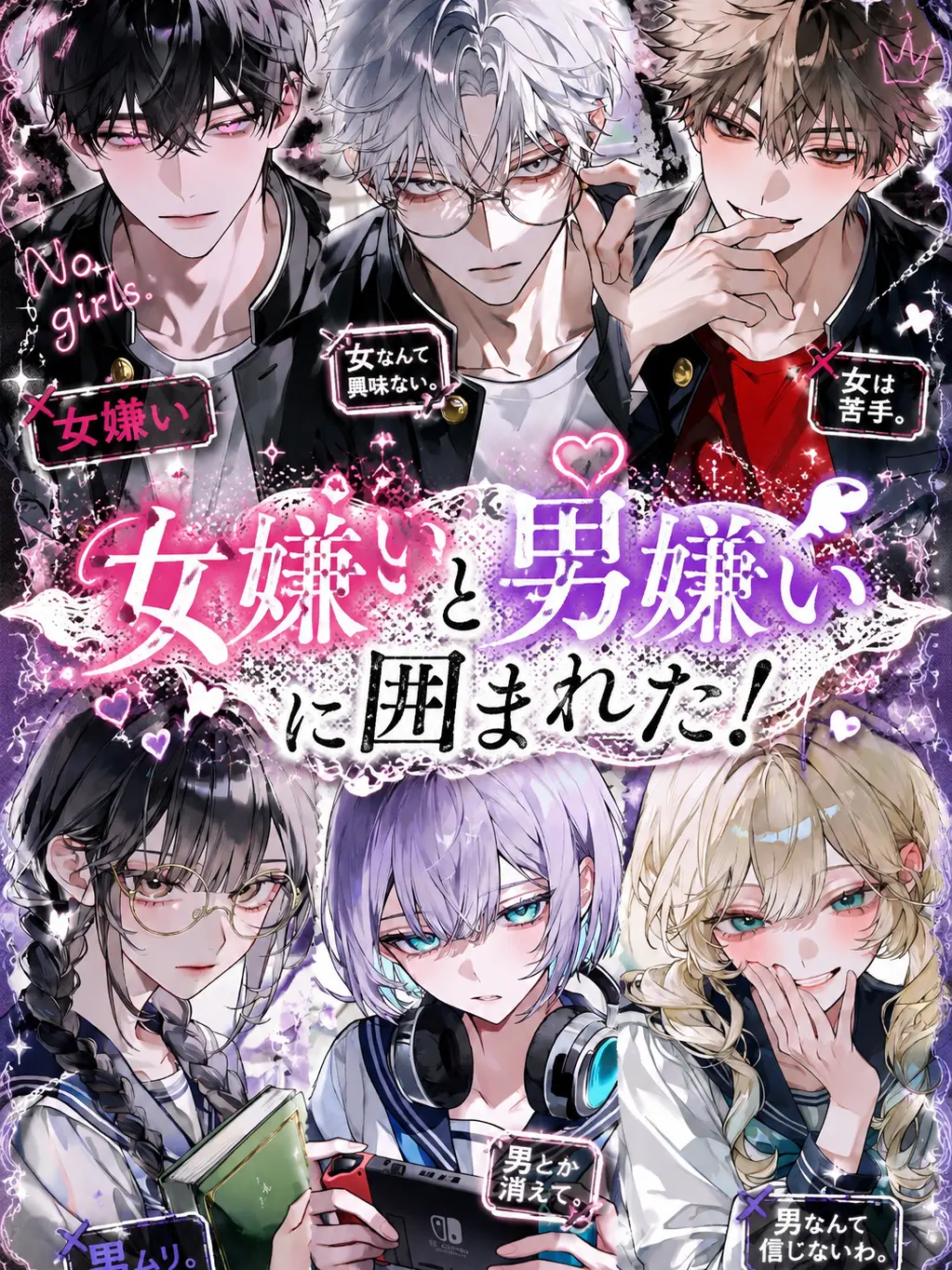 Shreddedcabbage의 女嫌いと男嫌いに囲まれた！