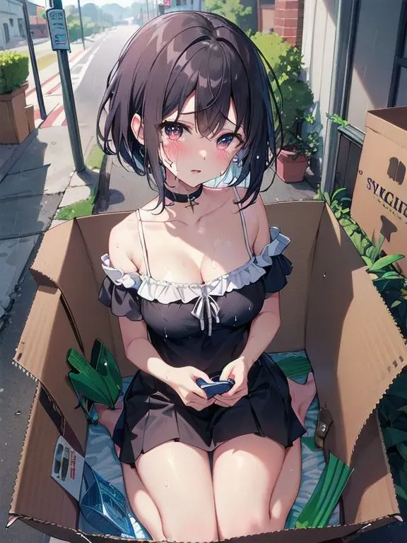 TriteWoman3904의 ダンボールを覗くと女の子がいた