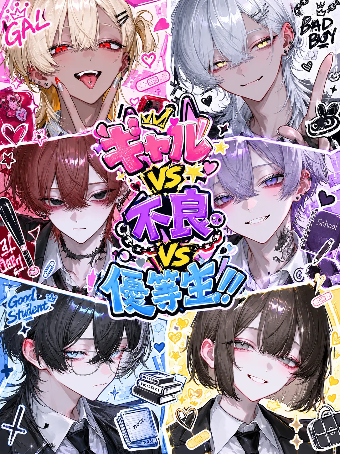 HazyPlay6777의 ギャルvs不良vs優等生!!