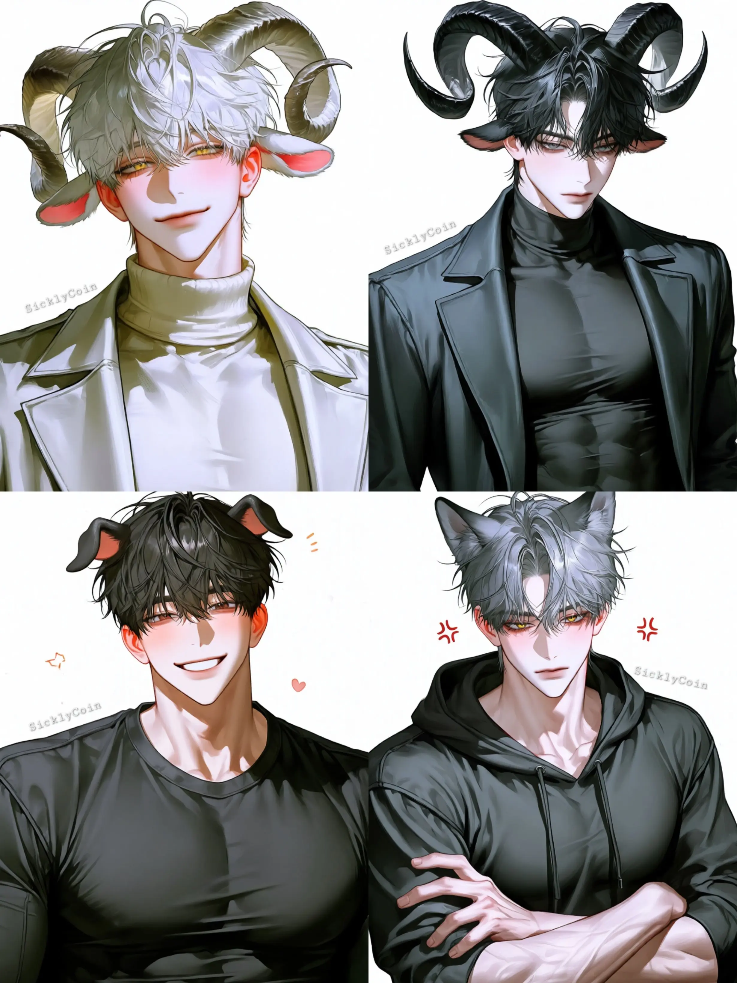 SicklyCoin의 Two Sheep, One Pig, and a Wolf.