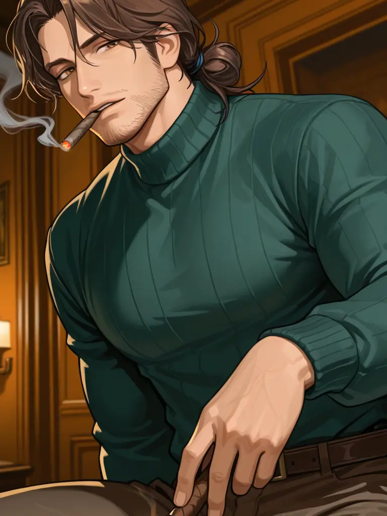 Momoiro_koume-link의 気怠げ狩猟おじさんと猟犬