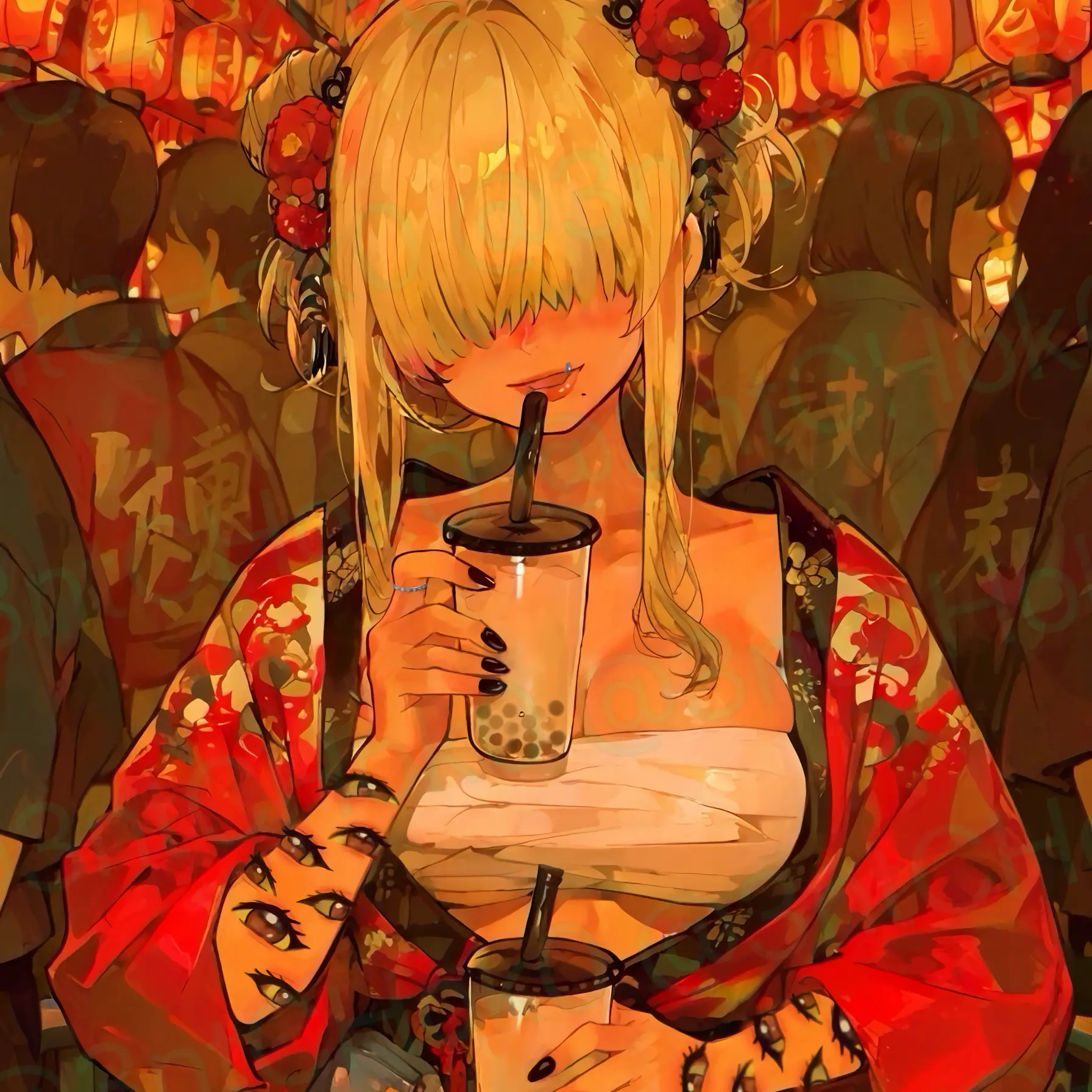 3ntCHok0의 タピタピ♡メカクレ百々目鬼ギャル