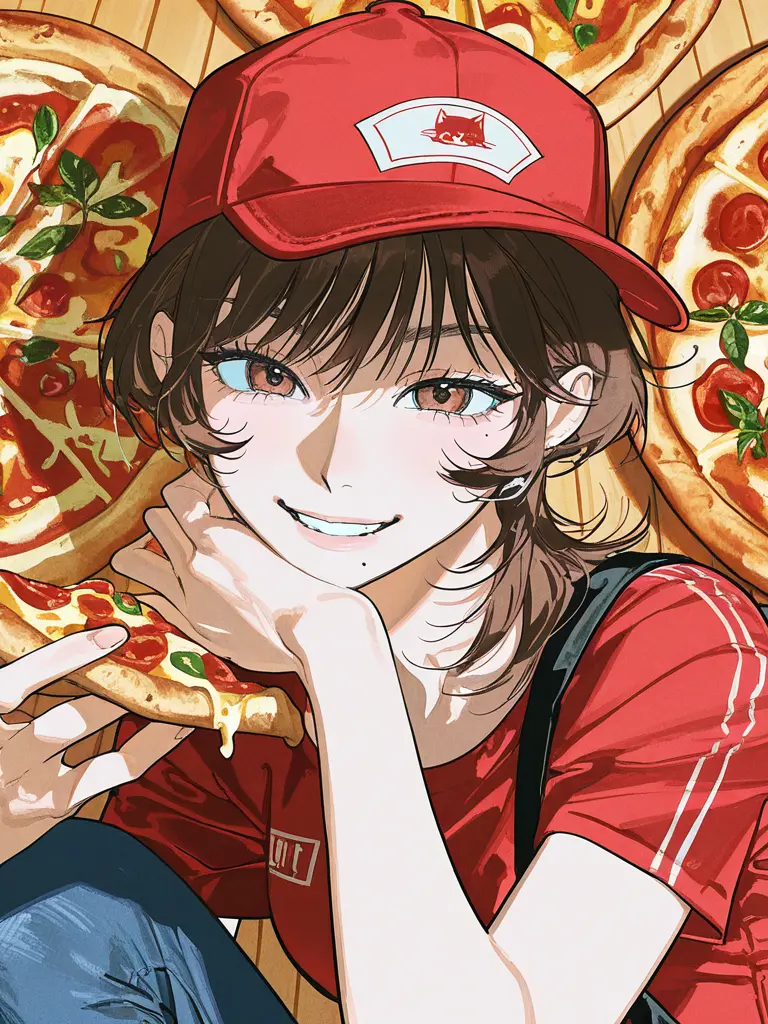 chamcham3의 ピザ配達のイケメンお姉さん🍕