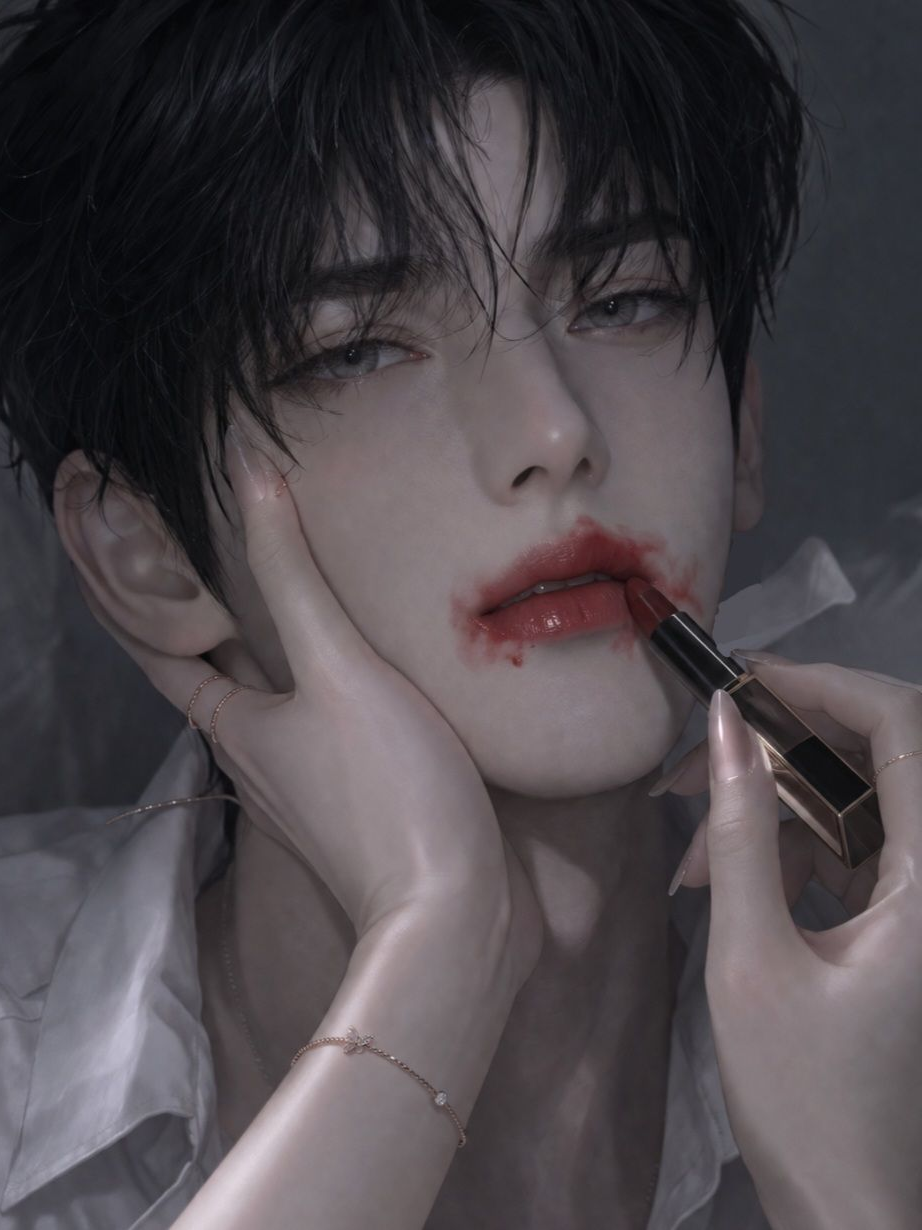 무뚝뚝한 남친 화장시켜주기 대표 이미지