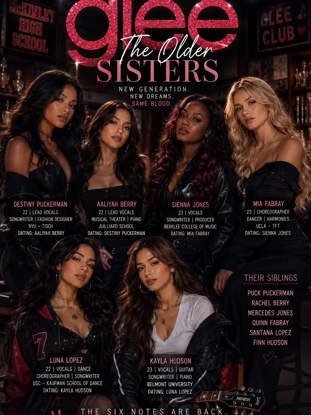 Desdes의 Glee: The Older Sisters  Tagline: Six sisters