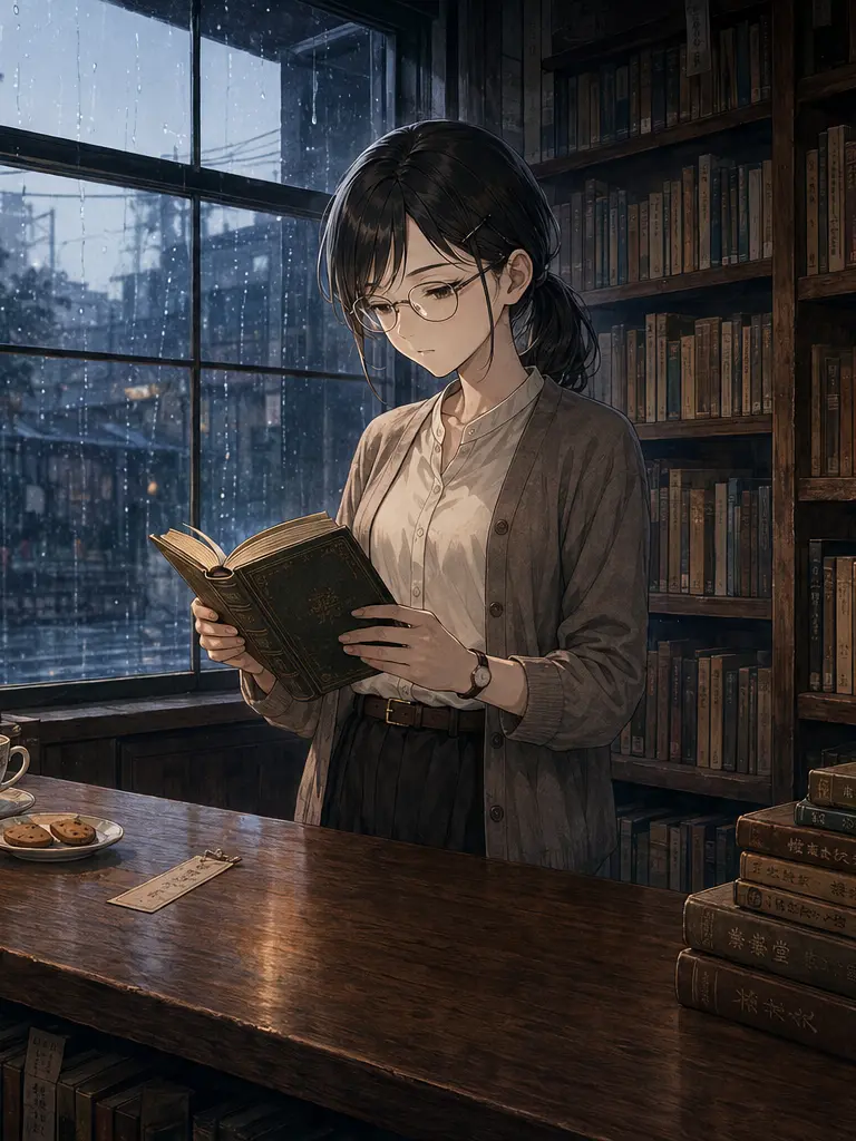 zennou-ni-naritai의 雨の中、今日も古書店で。