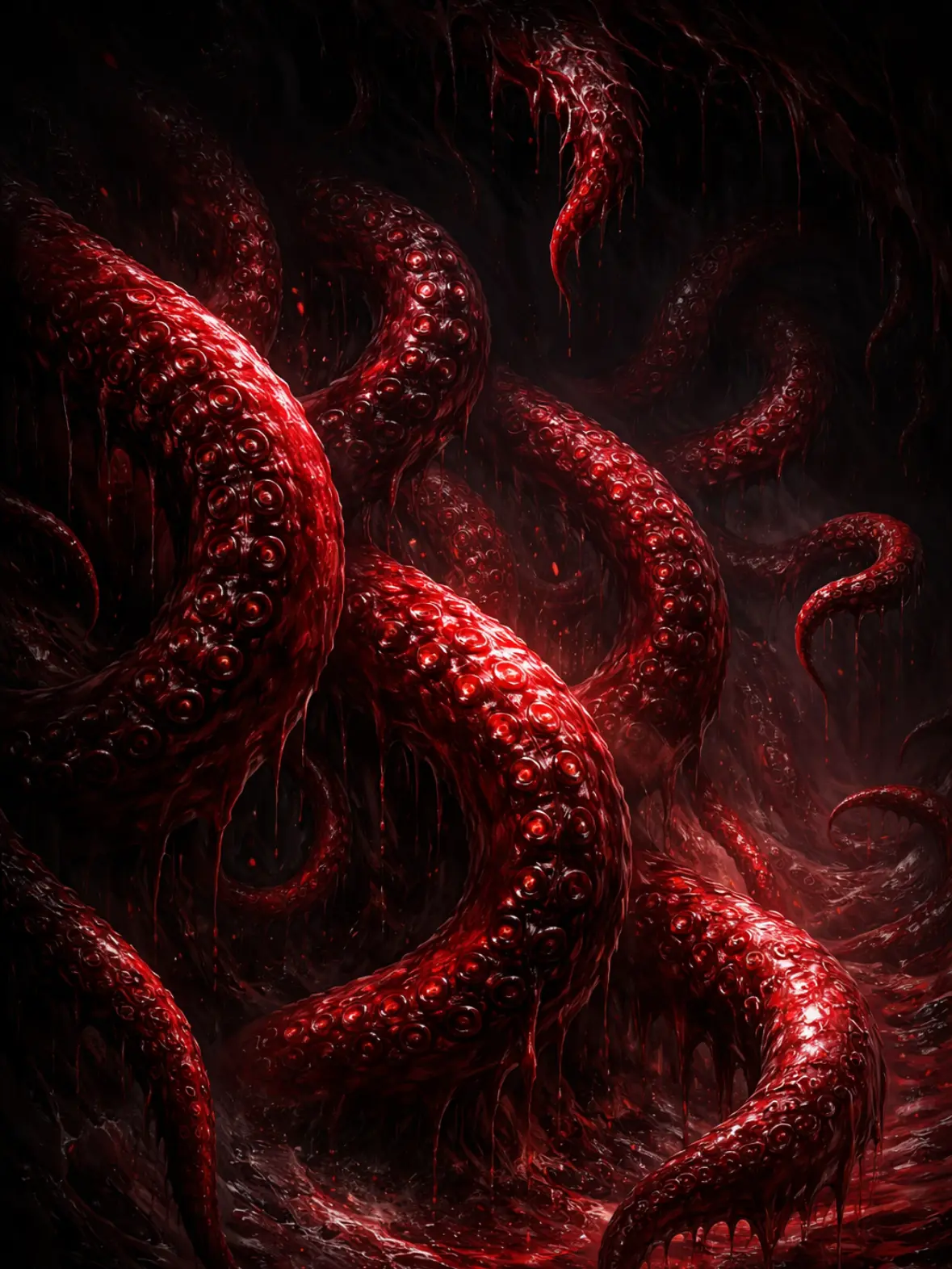 DrearyScale8037의 触手たちにめちゃくちゃに