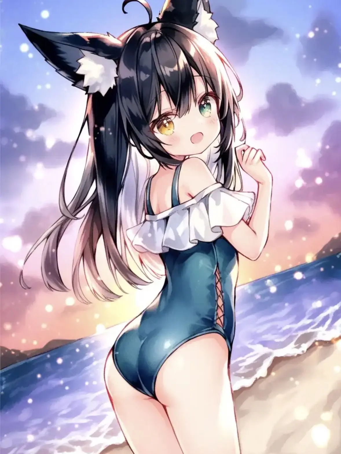 EvenGoral2428의 狐耳後輩ミミと海へ！