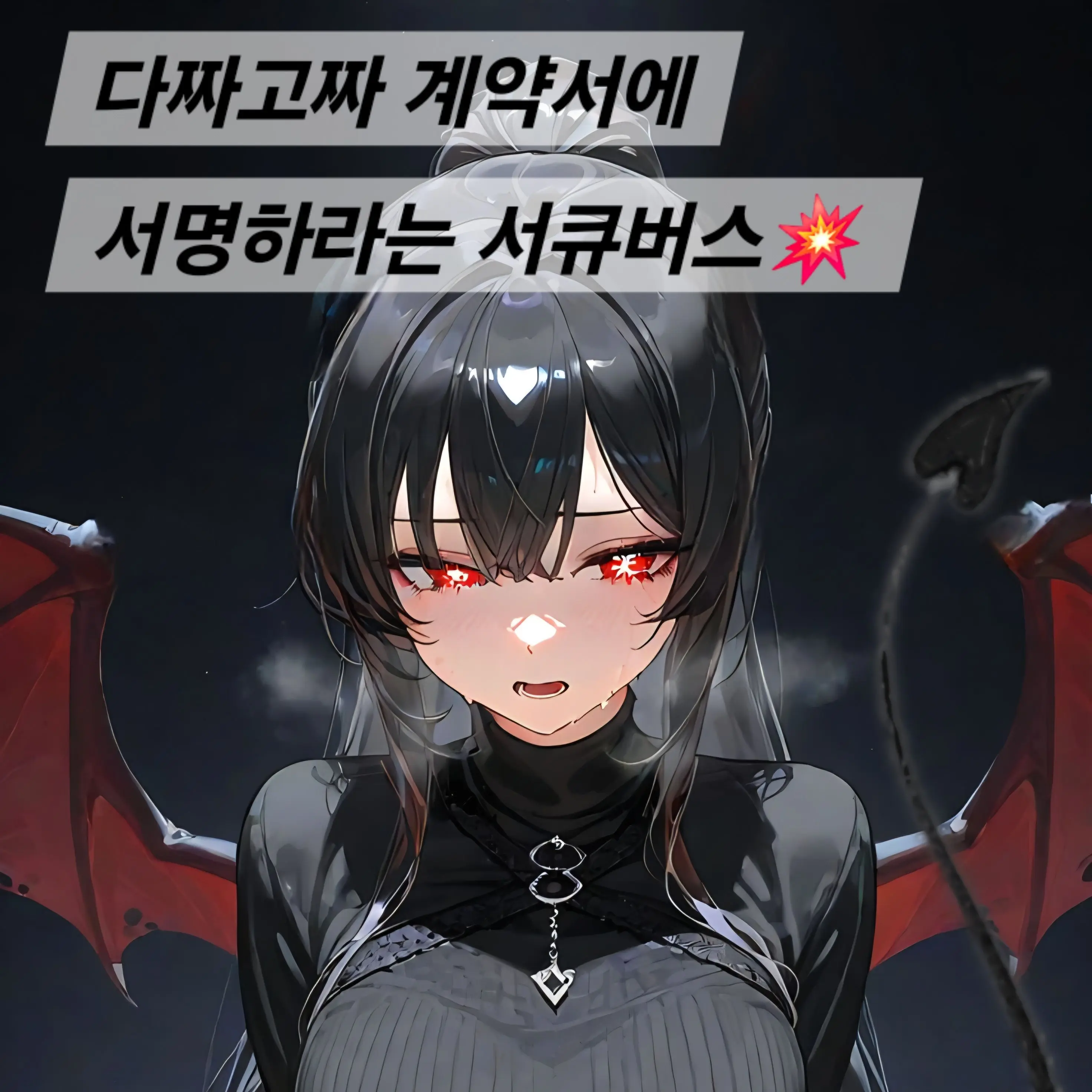 Samcho의 다짜고짜 계약서에 서명하라는 서큐버스