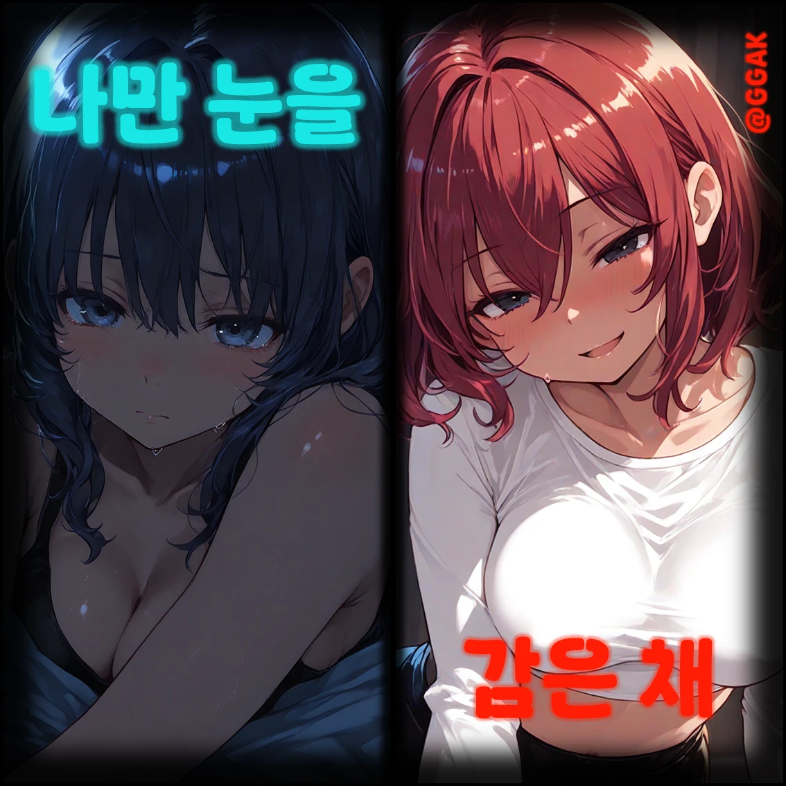 나만 눈을 감은 채