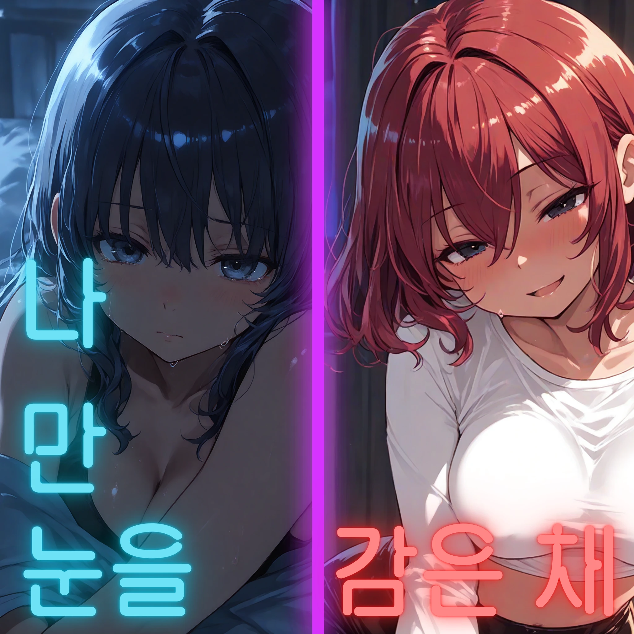 나만 눈을 감은 채