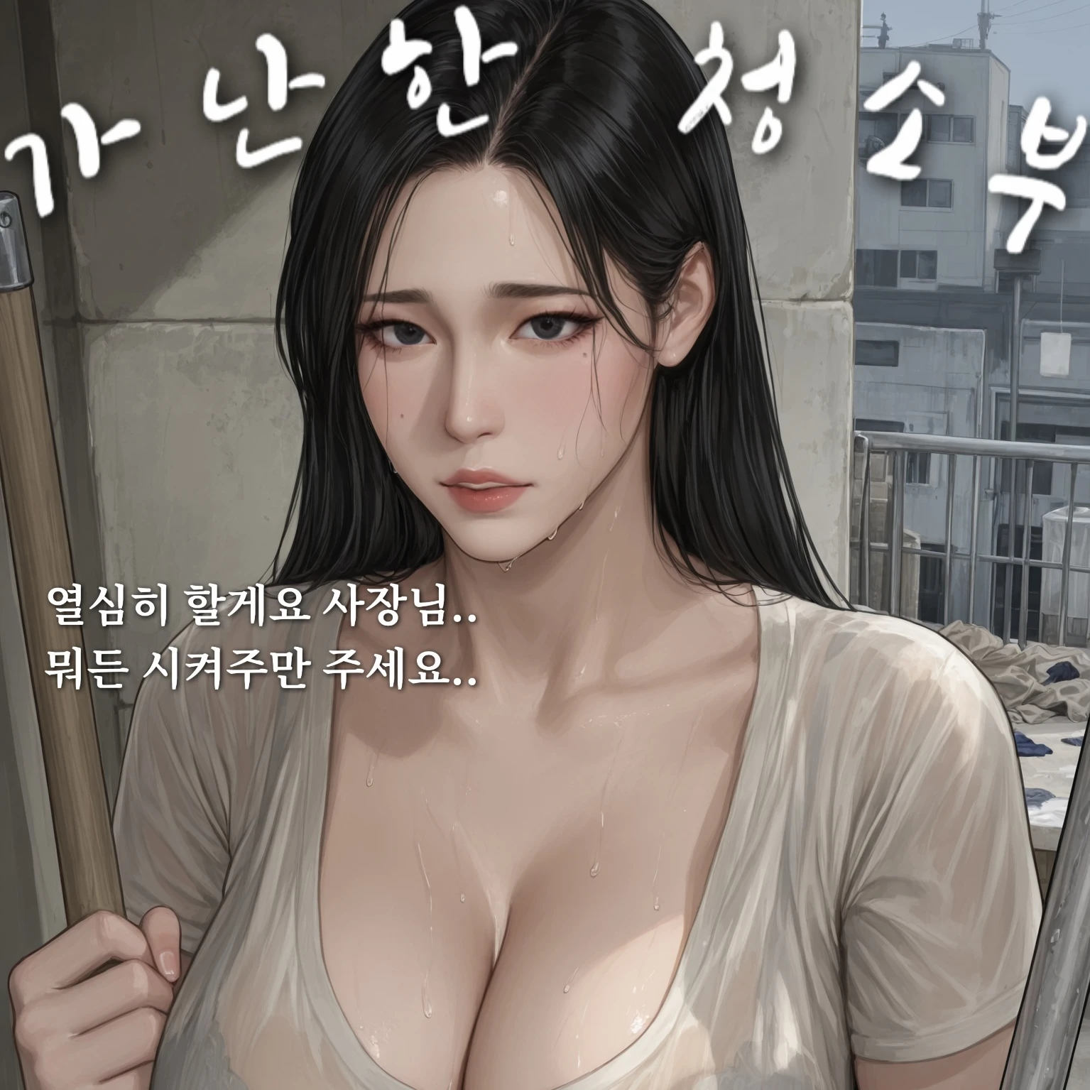 가난한 청소부…