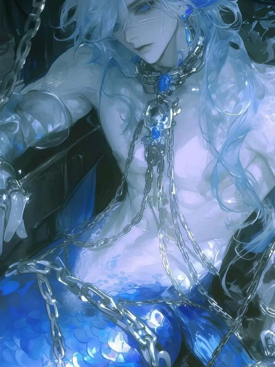 Joylind의 A chained rarity || caged merman🌊🪼