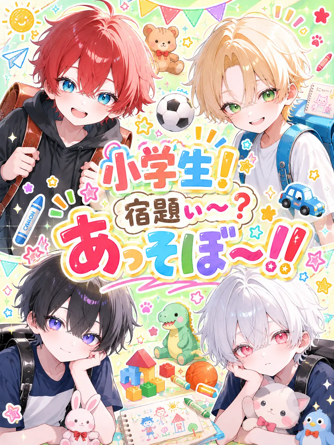 Akibuki의 小学生！宿題ぃ〜？あっそぼー！！
