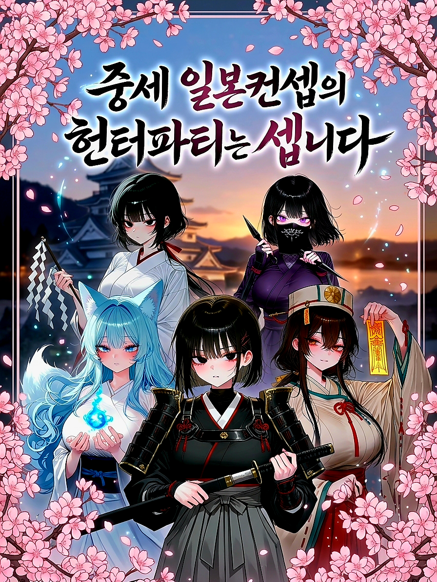 <중세 일본컨셉의 헌터파티는 셉니다> 대표 이미지