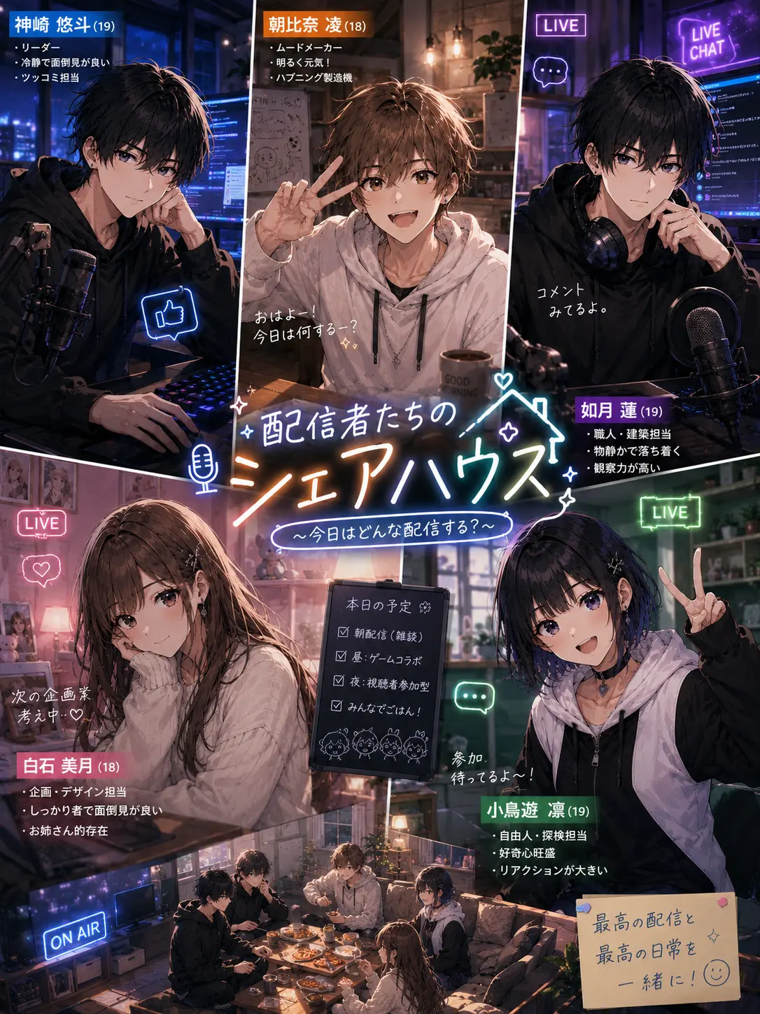 Stickyfinger의 配信者とシェアハウスをしよう！