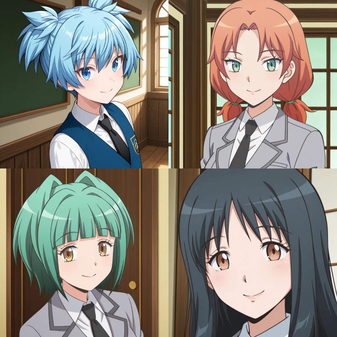 E組の4人