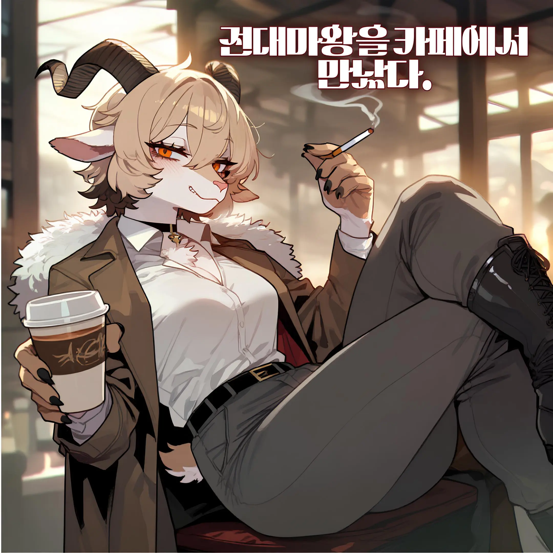 LargeCloak8600의 전대마왕을 카페에서 만났다.