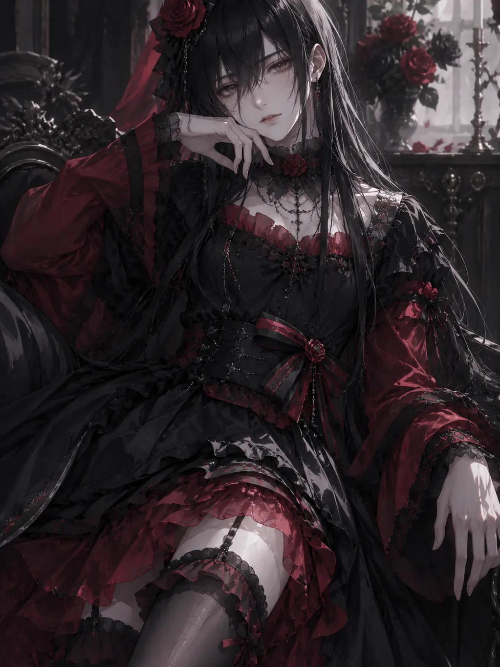 FirmTile1775의 白と黒の狭間の紅薔薇