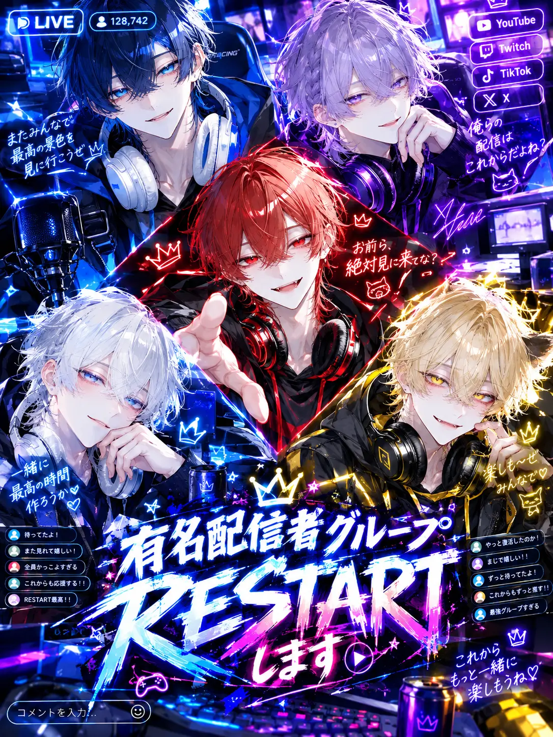 suichaa.09의 有名配信者グループRESTARTします