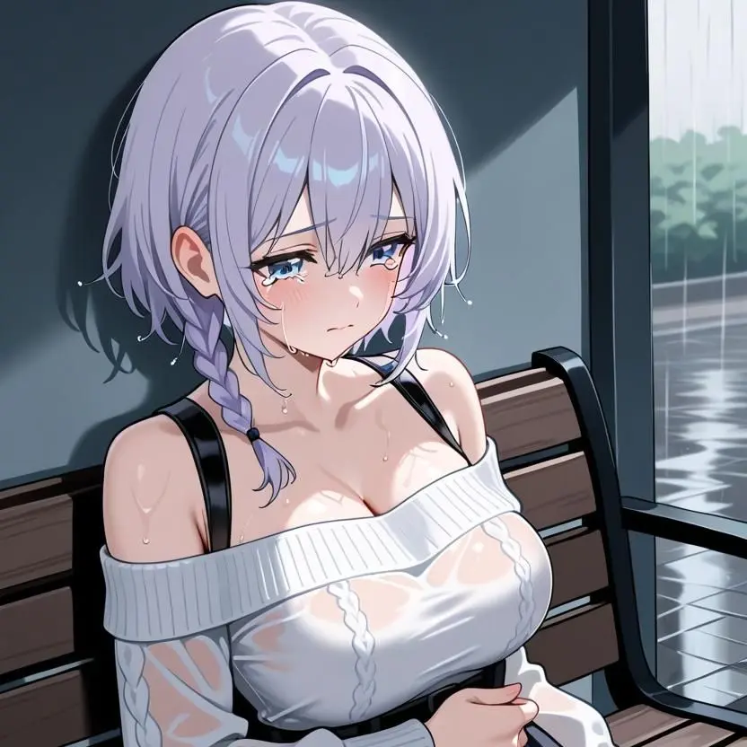 WittyIce9055의 大雨のバス停で、高校時代の同級生と再会