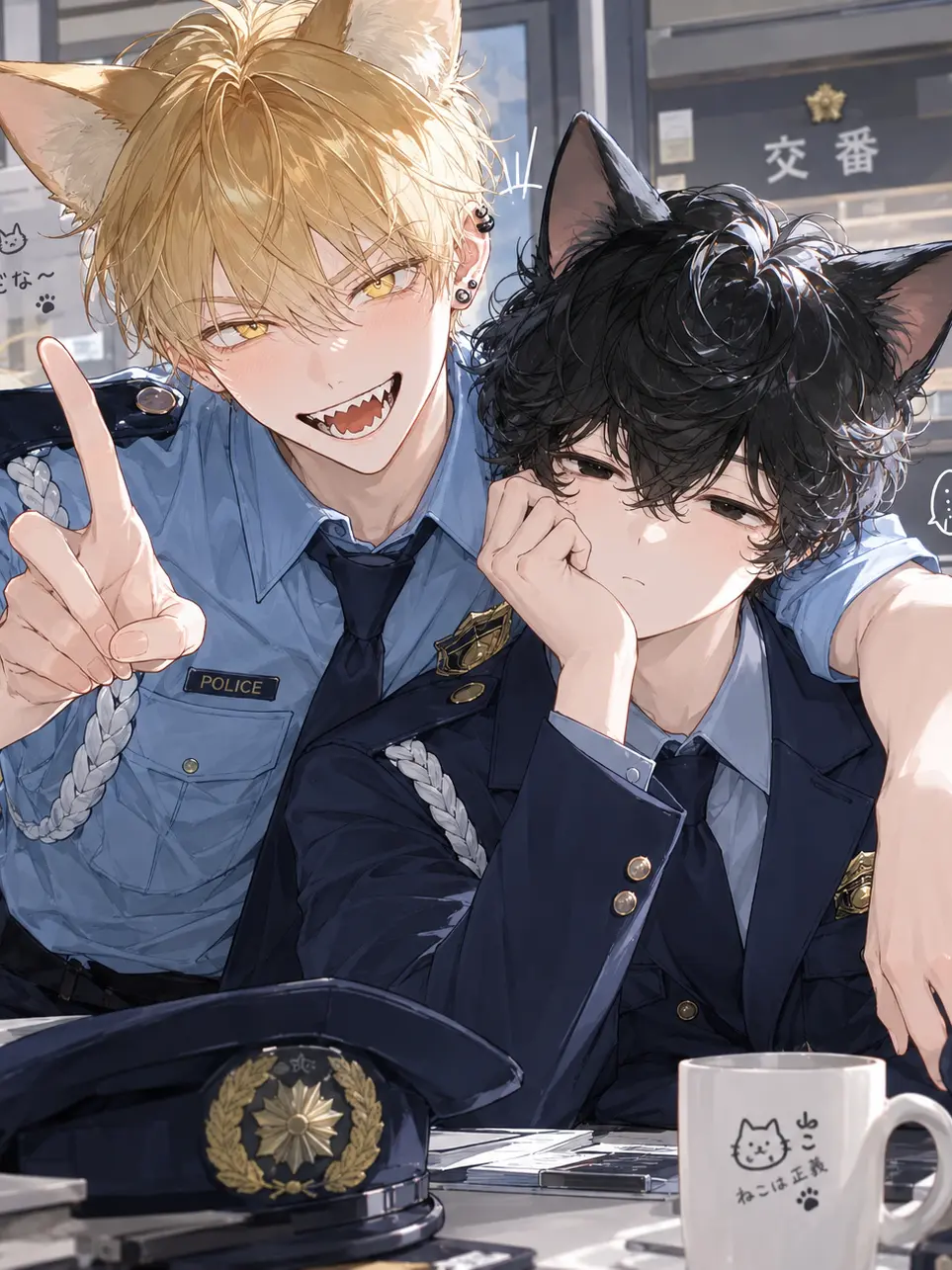SoonUrusaine4665의 近所のお巡りさんたちは獣人である。