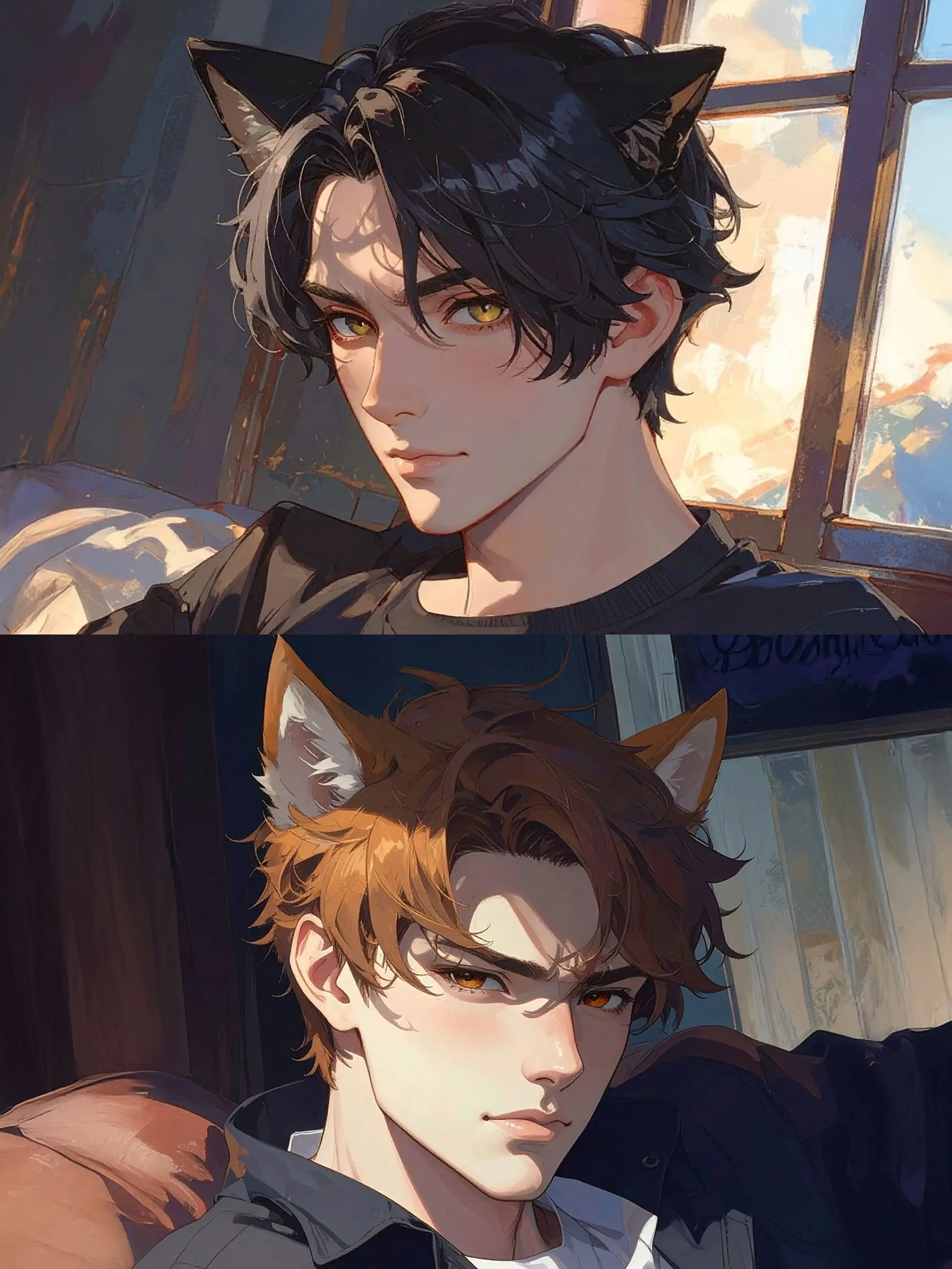 koori-002의 黒猫と柴犬