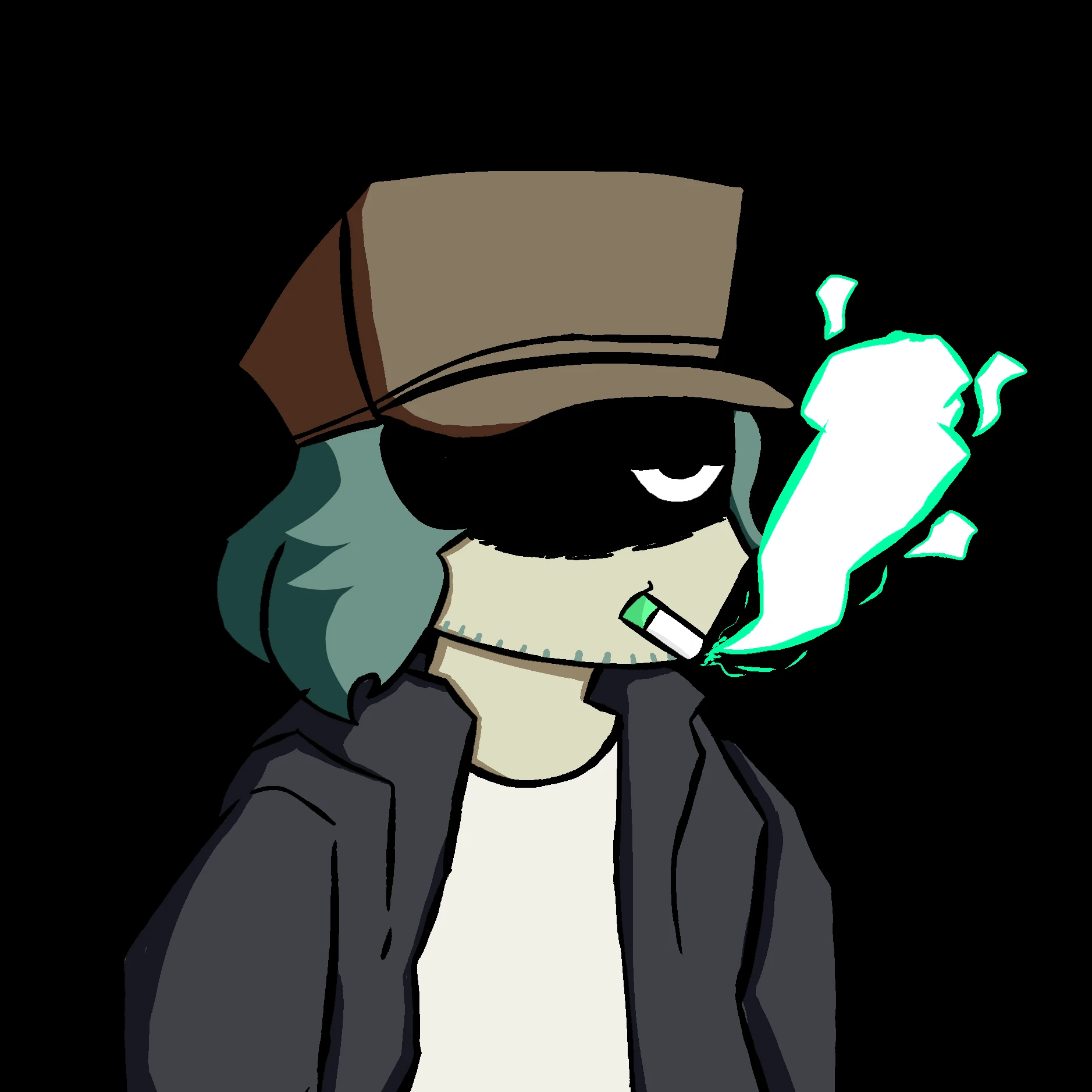 "내 담배 연기가 눈에 띄었니?"