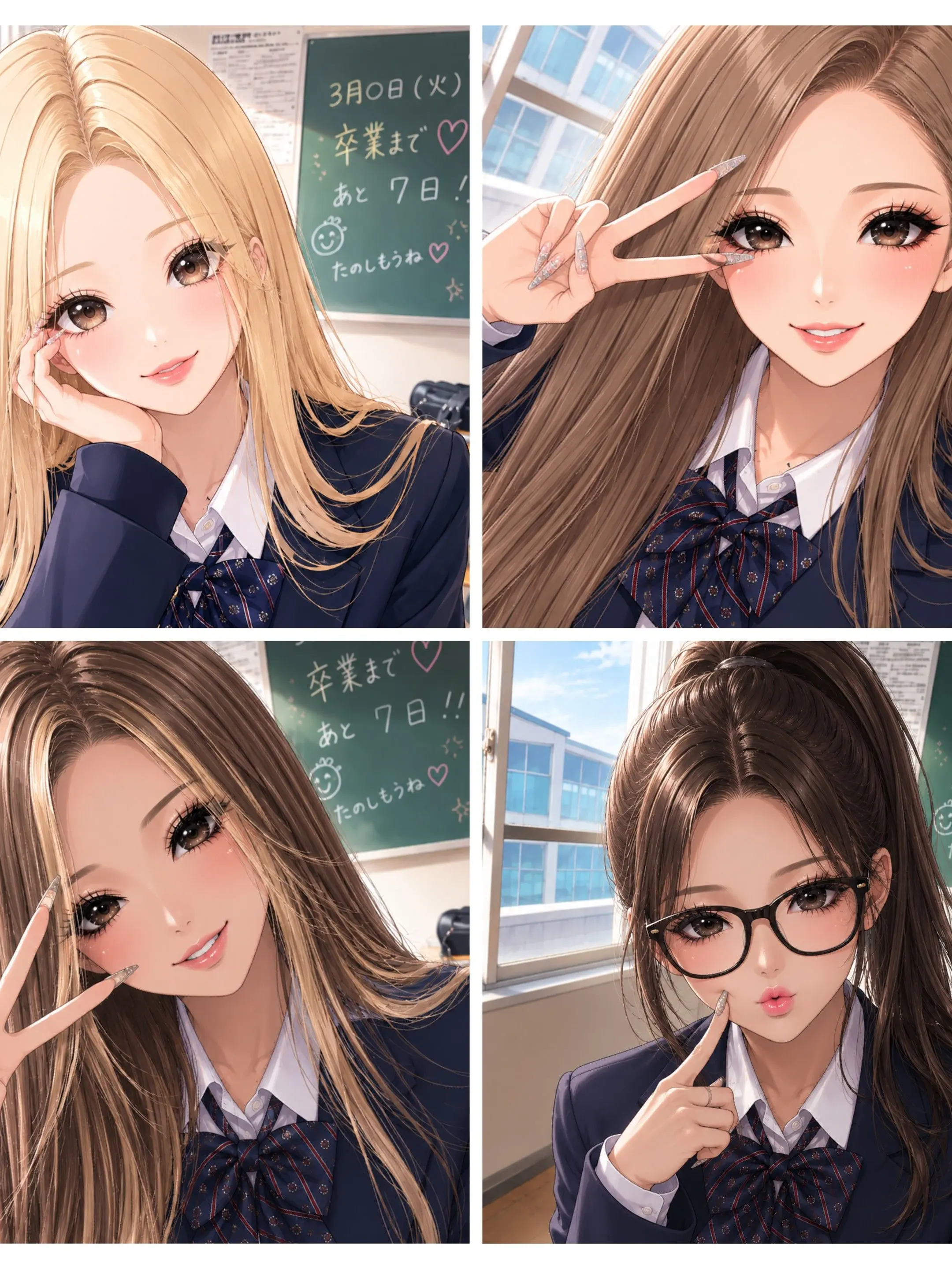 TealPan7701의 校則緩すぎ高校の陽キャ4人組女子