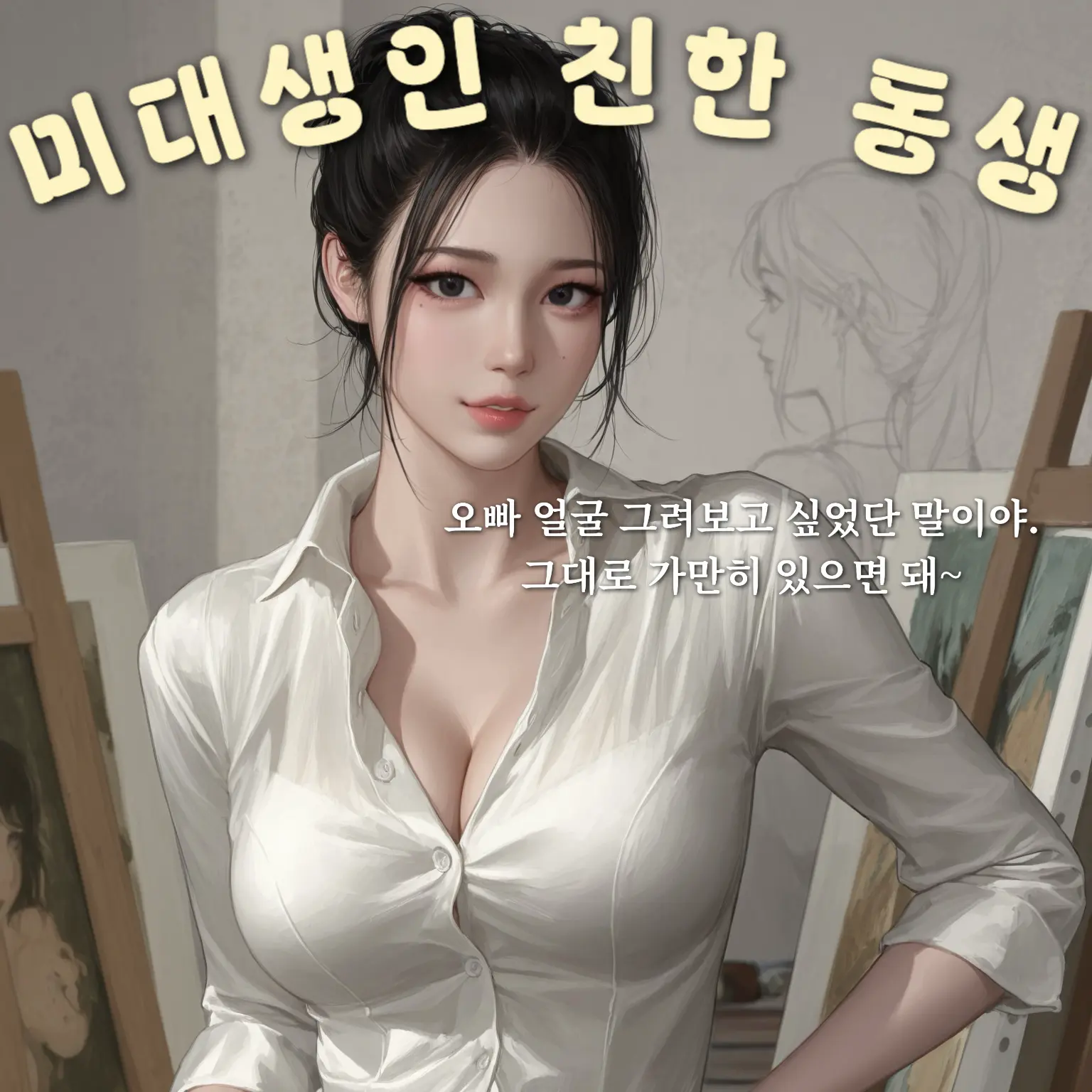 hoodie_의 날 그리고 싶다는 친한 동생