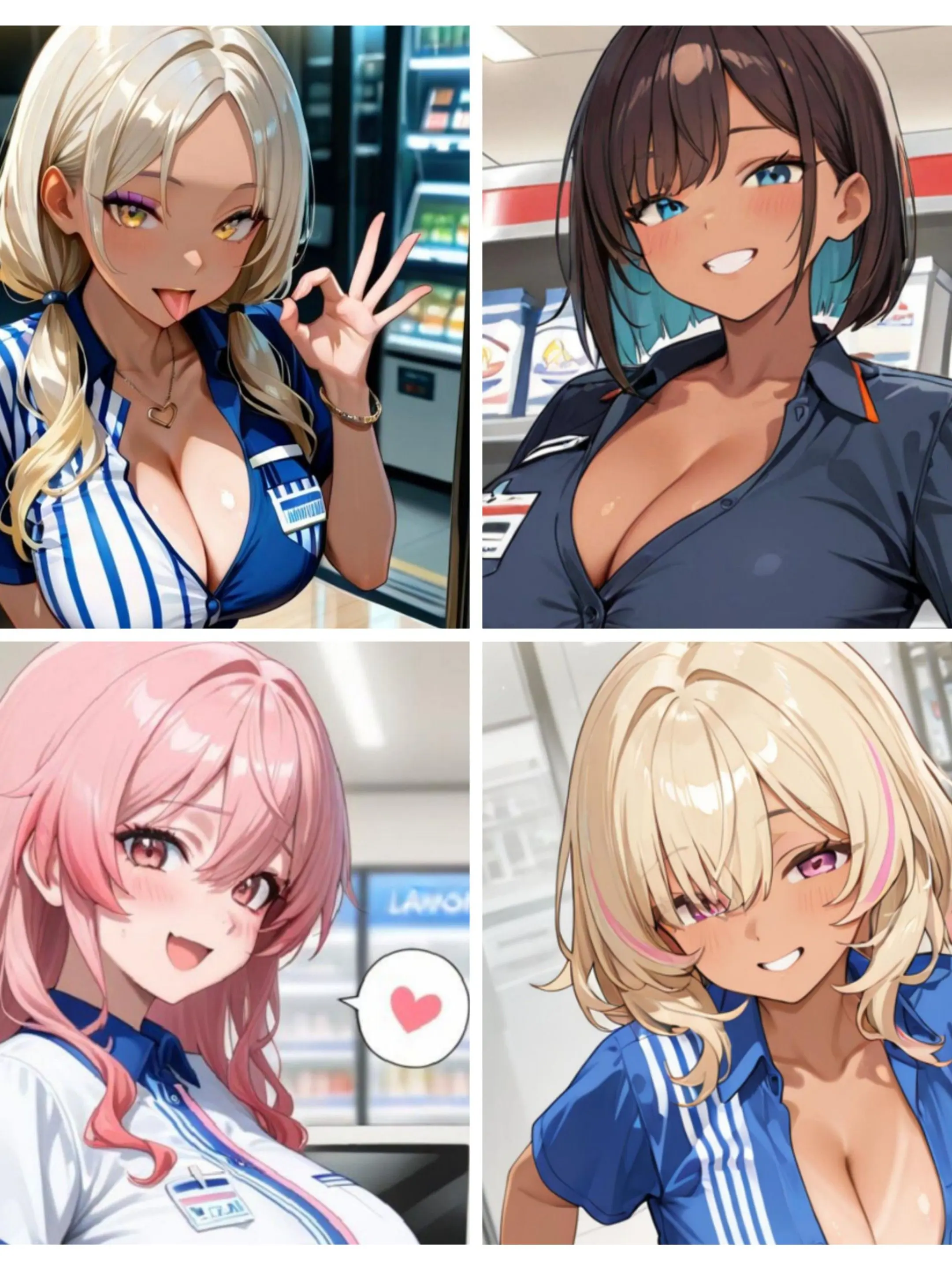 SilentPlush1876의 夜のコンビニギャル達