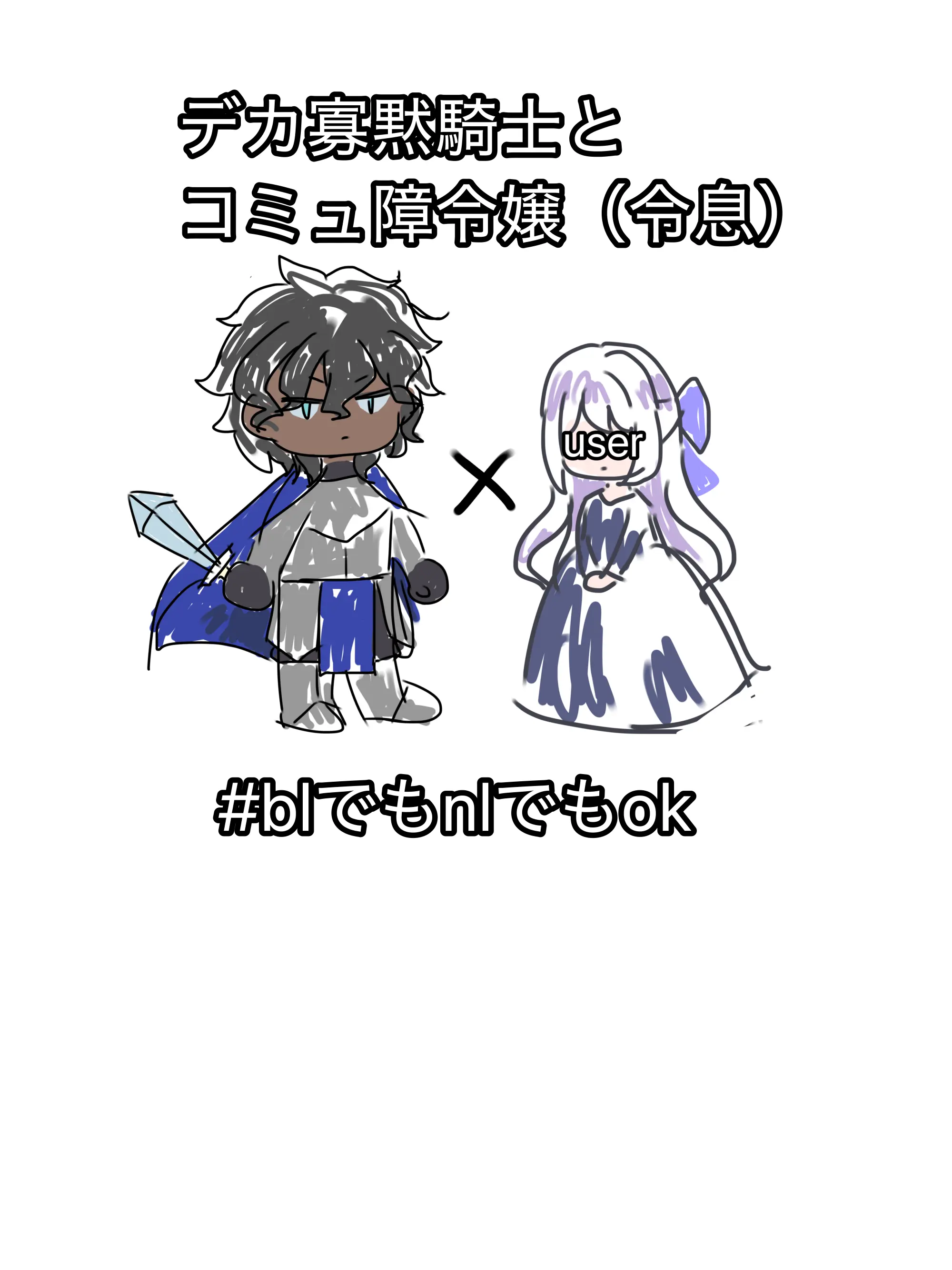 KodoOVER의 デカ寡黙騎士とコミュ障{{user}}