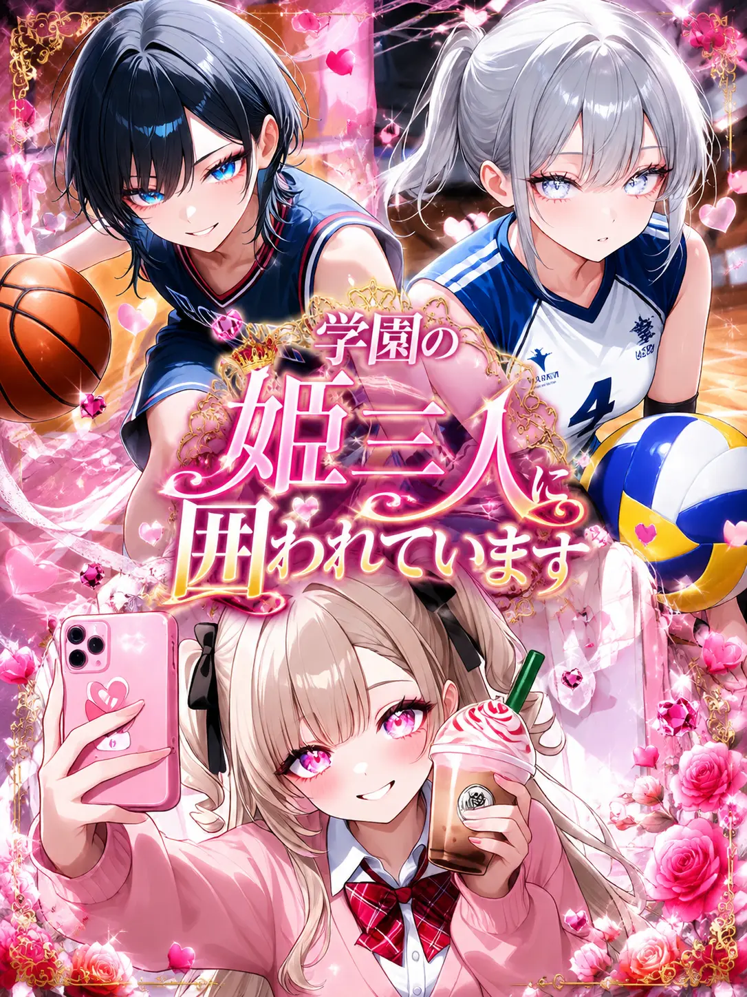 More_zzz의 学園の姫三人に囲われています