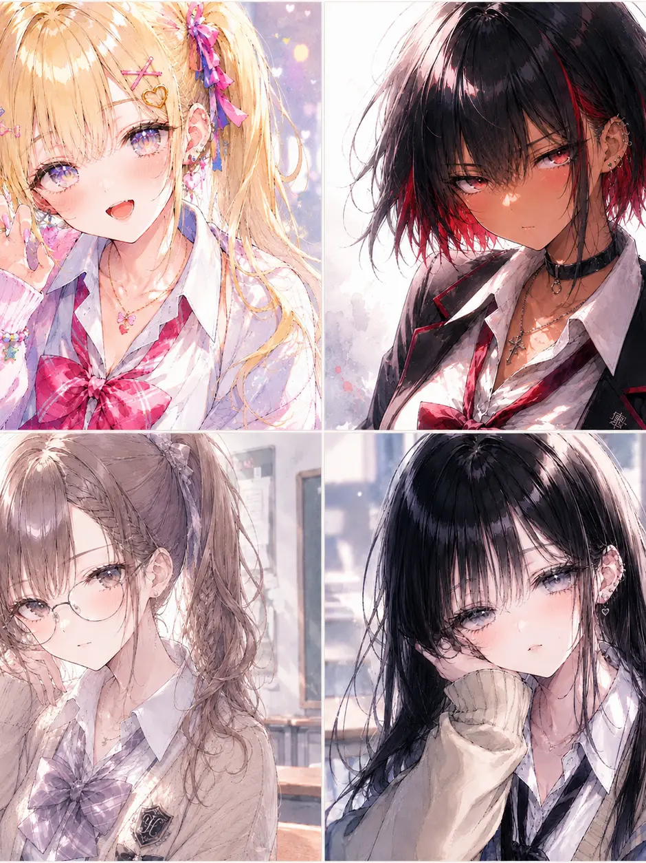 BonePage7308의 ギャル四天王に囲まれて