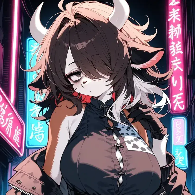 TetsudoFan6000의 牛娘の女の子と夜中に甘々デート…♡